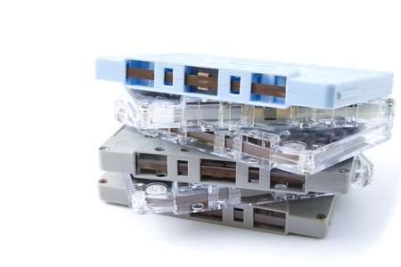 Stack of old cassette tapes