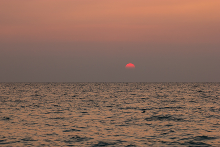 Sunset on the beachの写真素材