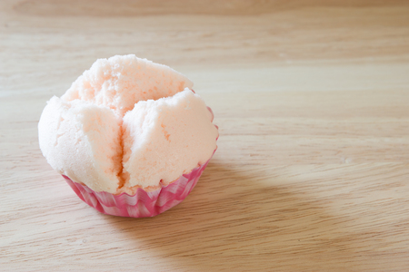 Thai steamed cup cakeの写真素材