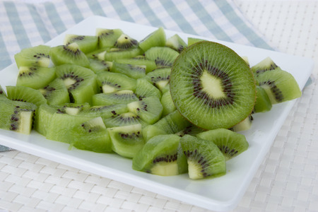 Slices of kiwi fruitの写真素材