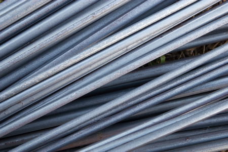 Steel rods for constructionの写真素材