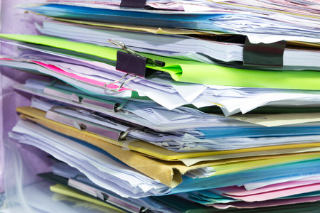 Documents on the office desk