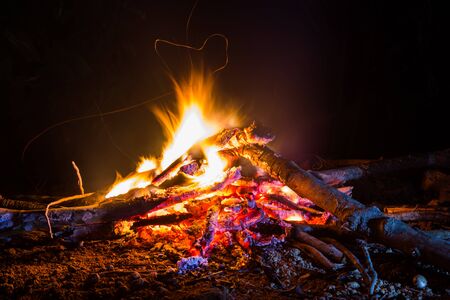 Fire for camping