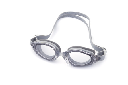 Swimming goggles isolated on white backgroundの写真素材