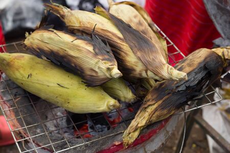 Corn on the grillの写真素材