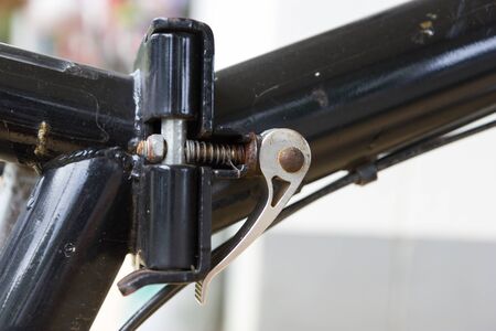 The folding bike with rust