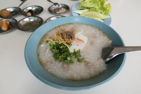 Boiled rice with porkの写真素材
