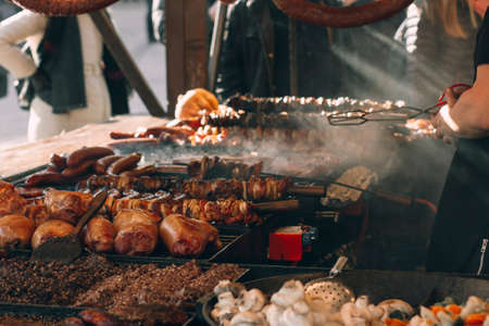 grilled street food festivalの写真素材