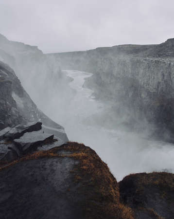 Godafoss, One of most famous waterfalls in Iceland.))の写真素材