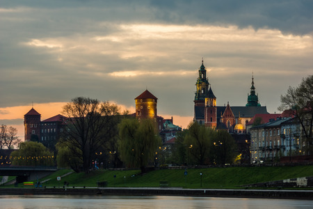 Wawel Royal Castle in Cracow, Polandのeditorial素材