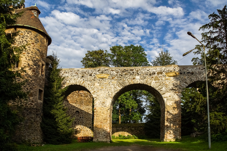 Medieval Czocha castle in Lesna village, Polandのeditorial素材