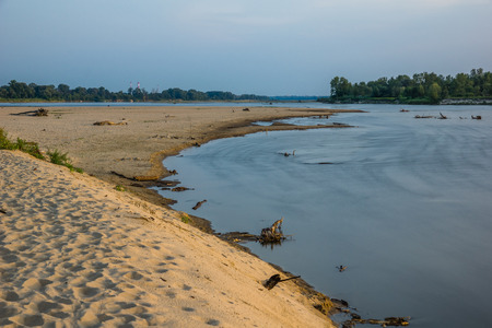 Vistula river near Warsaw, Polandの写真素材