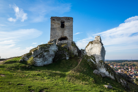 Castle ruins in Olsztyn near Czestochowa, Silesia, Polandのeditorial素材