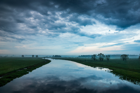 Narew river somewhere on Podlasie, Polandの素材 [FY31093285384]