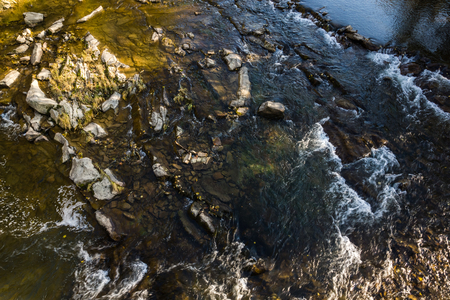Wolosaty river in Bieszczady mountains, Podkarpackie, Polandの写真素材