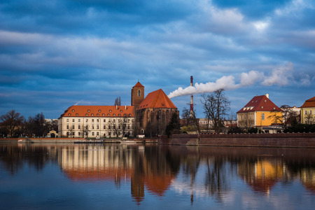 Church of the Blessed Virgin on the Piasek island in Wroclaw, Silesia, Polandの写真素材