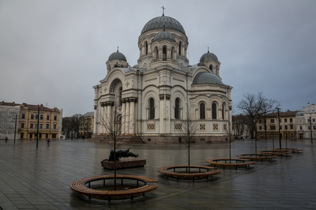 Church of St. Michael the Archangel in Kaunas, Lithuaniaの写真素材