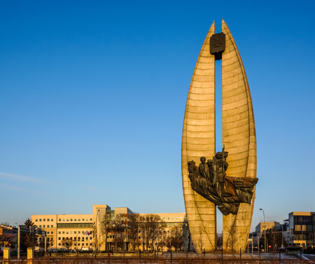 Monument Revolutionary Action in Rzeszow city, Podkarpackie, Polandのeditorial素材