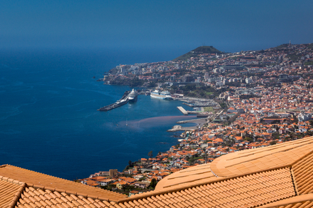 Funchal city on the Madeira island, Portugalのeditorial素材