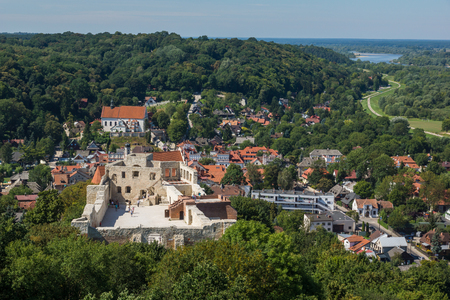 Castle ruins in Kazimierz Dolny, Lubelskie, Polandのeditorial素材