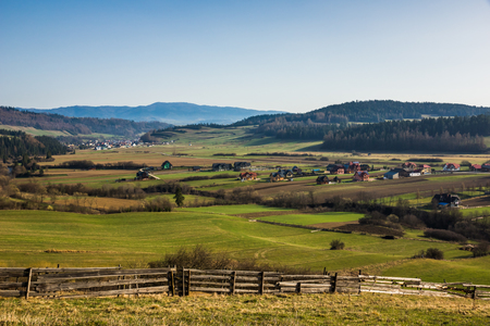 Kacwin village in Tatra mountains, Malopolskie, Polandの写真素材