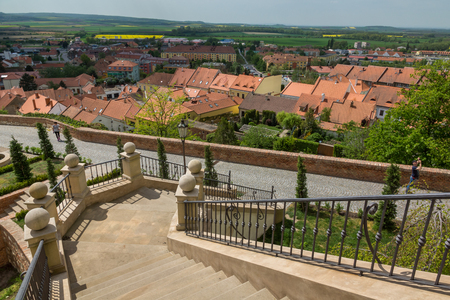 Old town in Mikulov, Moravia, Czech Republicのeditorial素材