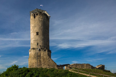 Ruins of the castle in Ilza, Masovia, Polandの写真素材