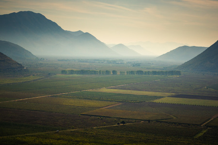 Popovo field in Dinaric mountains, Bosnia and Hercegovinaの写真素材