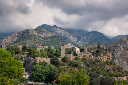 Old town in Stari Bar, Montenegroの写真素材