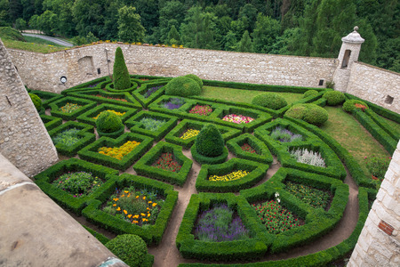Garden in Pieskowa Skala in Ojcowski National Park, Malopolskie, Polandの写真素材