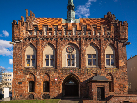 Town Hall in Malbork, Pomorskie, Polandの写真素材