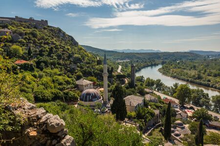 View on the Pocitelj city in Bosnia and Herzegovinaの写真素材