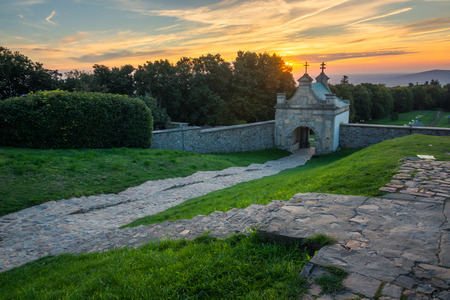 Basilica and monastery on the Holy Cross (Lysa Gora) in Swietokrzyskie mountains, Poland