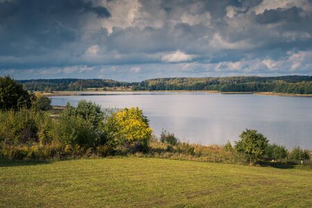 Pozezdrze lake at autumn, Warminsko- Mazurskie, Polandの写真素材