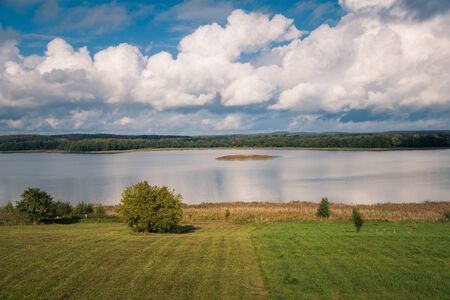 Pozezdrze lake at autumn, Warminsko- Mazurskie, Polandの写真素材