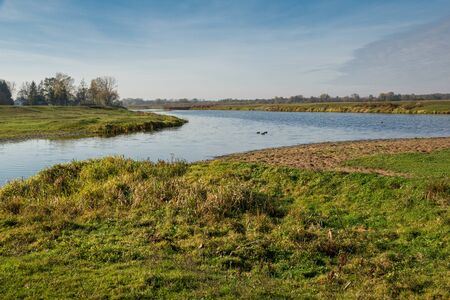 Backwaters of the river Bug near Kuligow, Masovia, Polandの写真素材