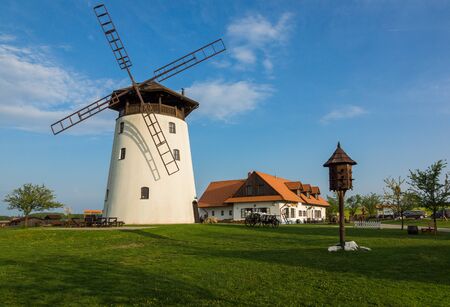 Windmill (Bukovansky Mlyn) in Bukovany, South Moravian Region, Czech Republicの写真素材