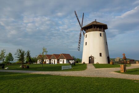Windmill (Bukovansky Mlyn) in Bukovany, South Moravian Region, Czech Republicの写真素材
