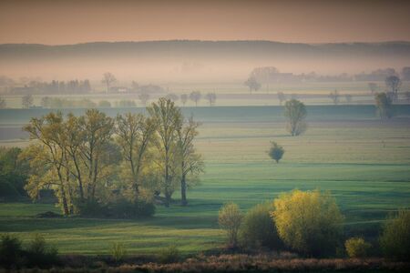 Vistula River Valley in Gniew, Pomorskie, Polandの写真素材