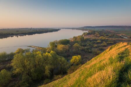 Vistula River Valley in Gniew, Pomorskie, Polandの写真素材