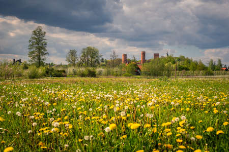 Castle in Czersk at sunny spring day, Polandのeditorial素材