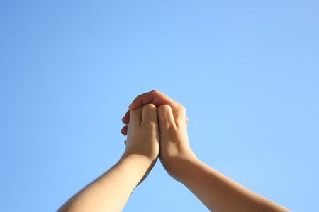 Hands on sky