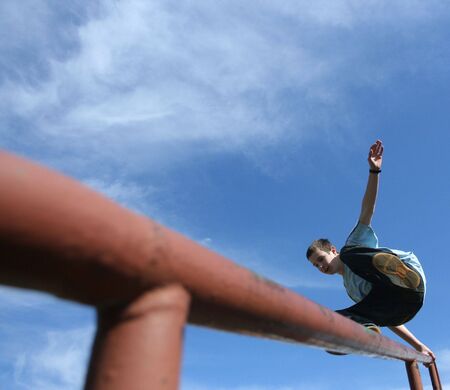 Jumping teenager