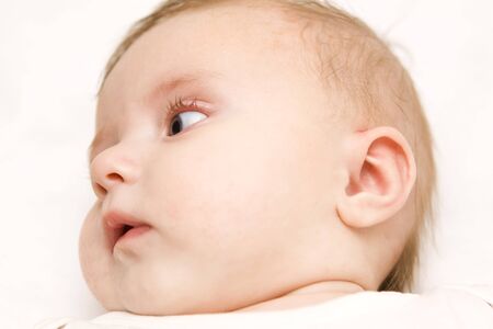 Baby on a white background