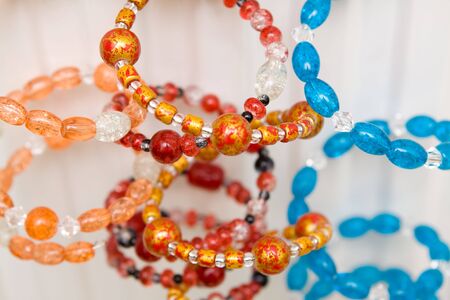 Abstract jewellery and beads background