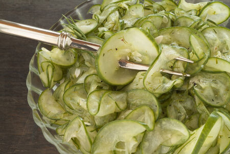 Marinated cucumber salad の写真素材