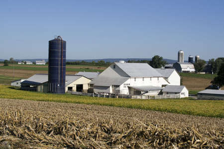 Amish farm in Lancaster, PAの写真素材