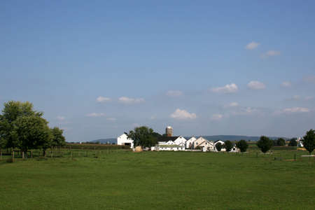 Amish farm in Lancaster, PAの写真素材