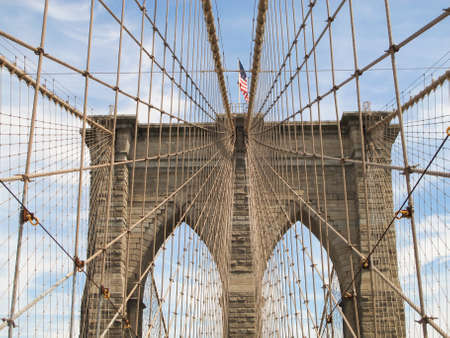Brooklyn Bridge in Manhattan, New Yorkの写真素材