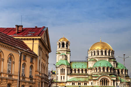 Alexander Nevsky Cathedral in Sofia, Bulgariaの写真素材